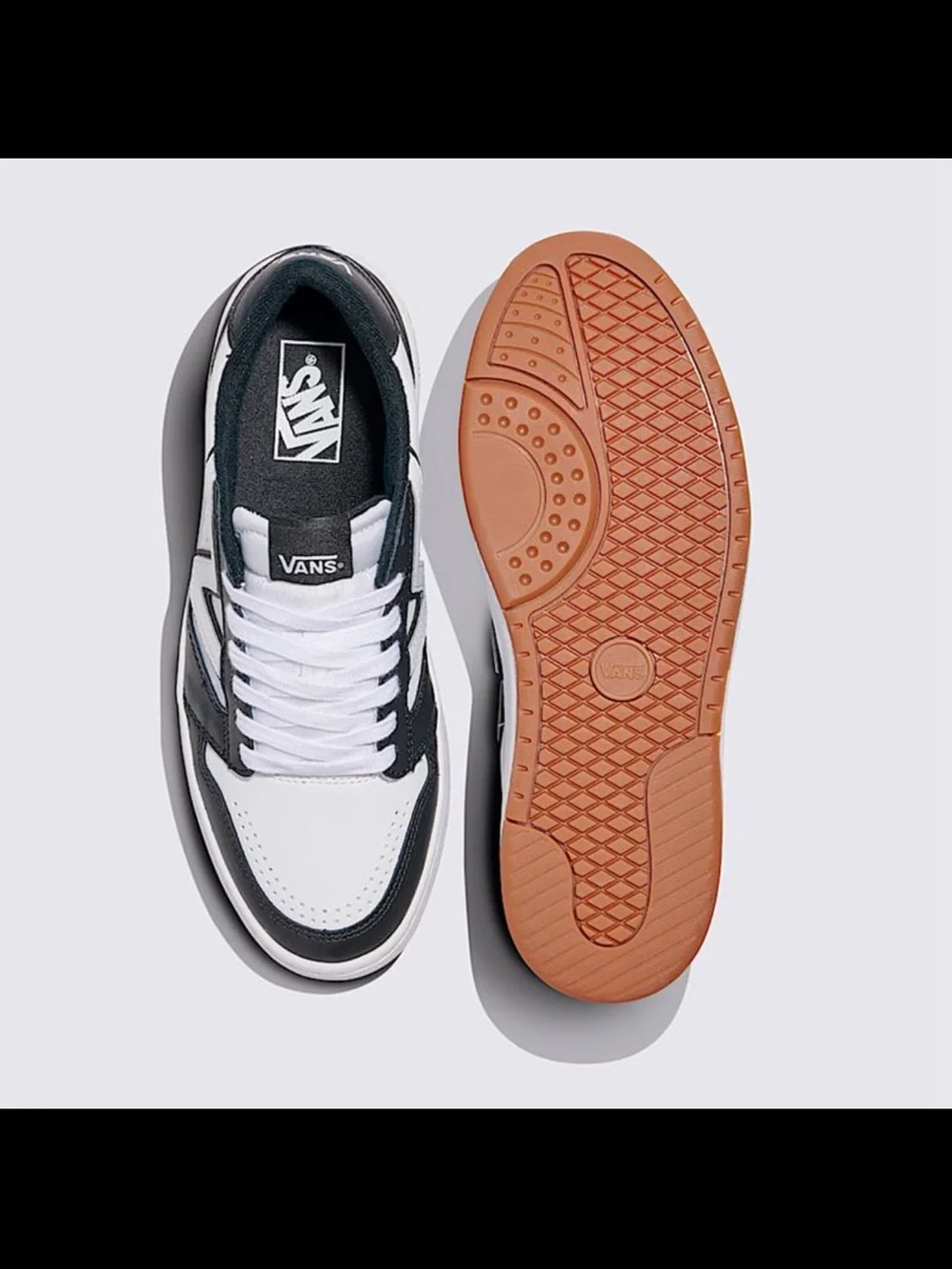 Vans Lowland 2.0 Black White Gum Sneakers Men 7.5 Women 9 New Box